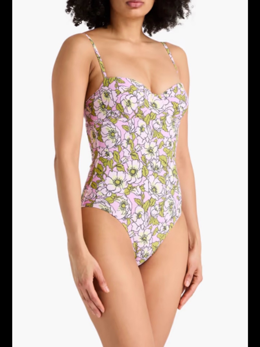 Tory Burch Pink Floral One-Piece Bodysuit